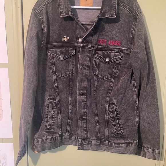 🎅🏻House of Blues Black Denim Jean Jacket Sz Med - Picture 1 of 7